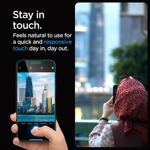 Spigen iPhone 15 Series Screen Protector GLAS.tR EZ Fit | Privacy